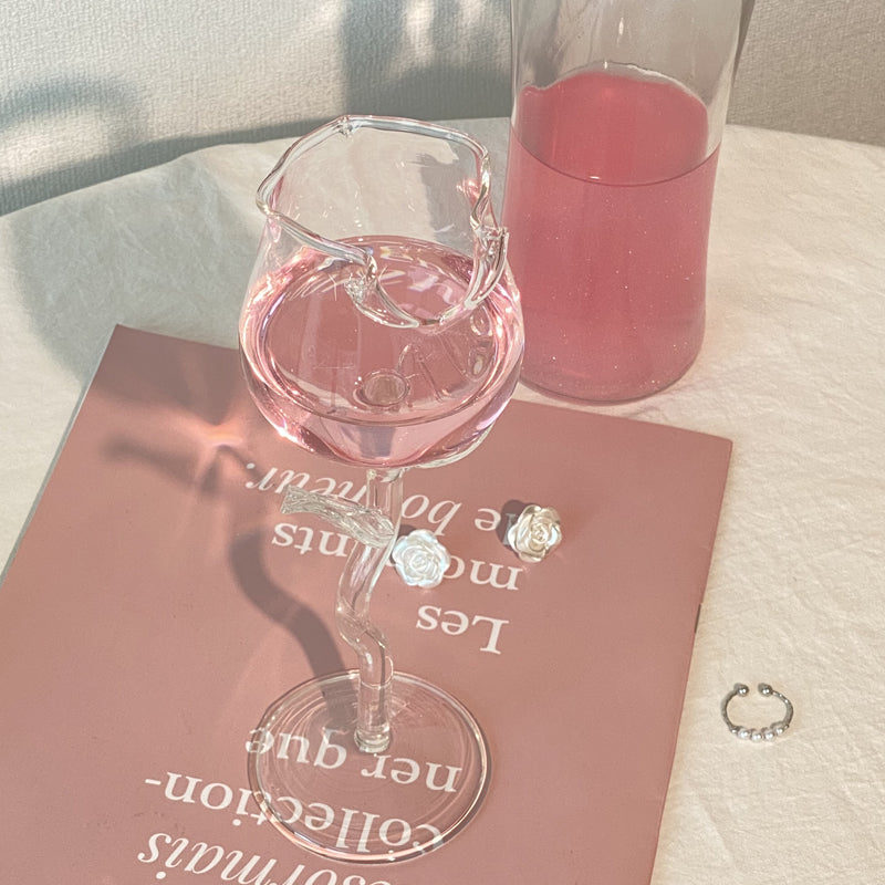 Rose-Shaped Wine Glass