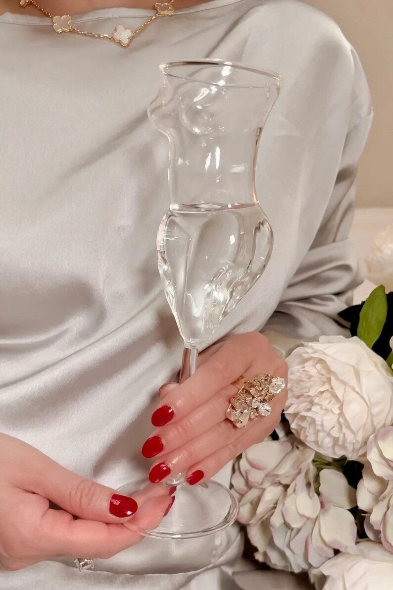 Naked Body Champagne wine glasses