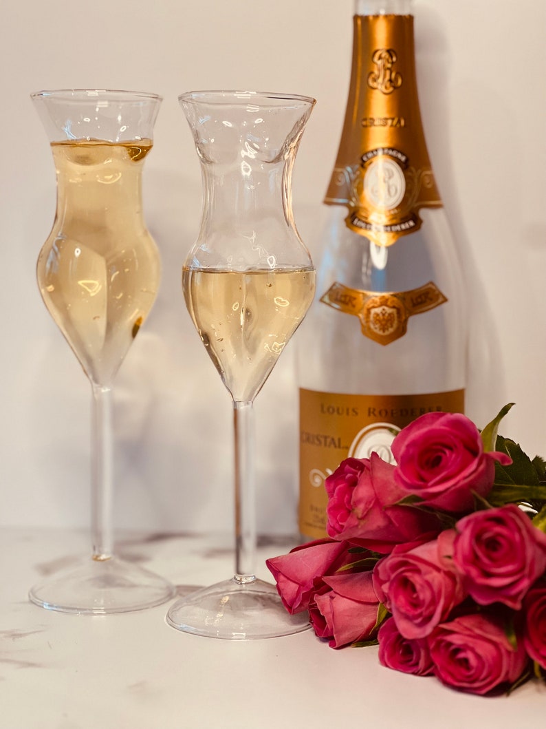 Naked Body Champagne wine glasses