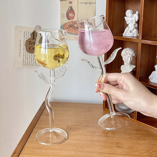Rose-Shaped Wine Glass