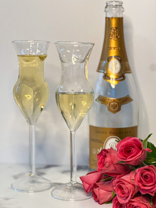 Naked Body Champagne wine glasses